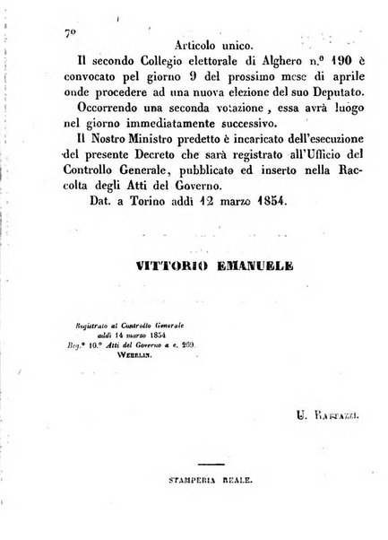 Raccolta degli atti del Governo di Sua Maestà il re di Sardegna